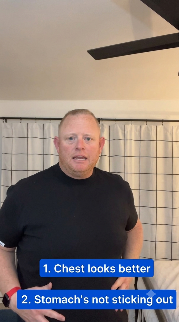 Show product on-hand close to the camera