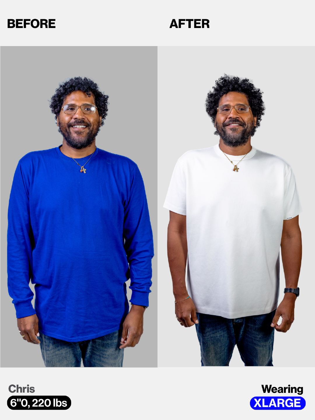 Before / After comparison