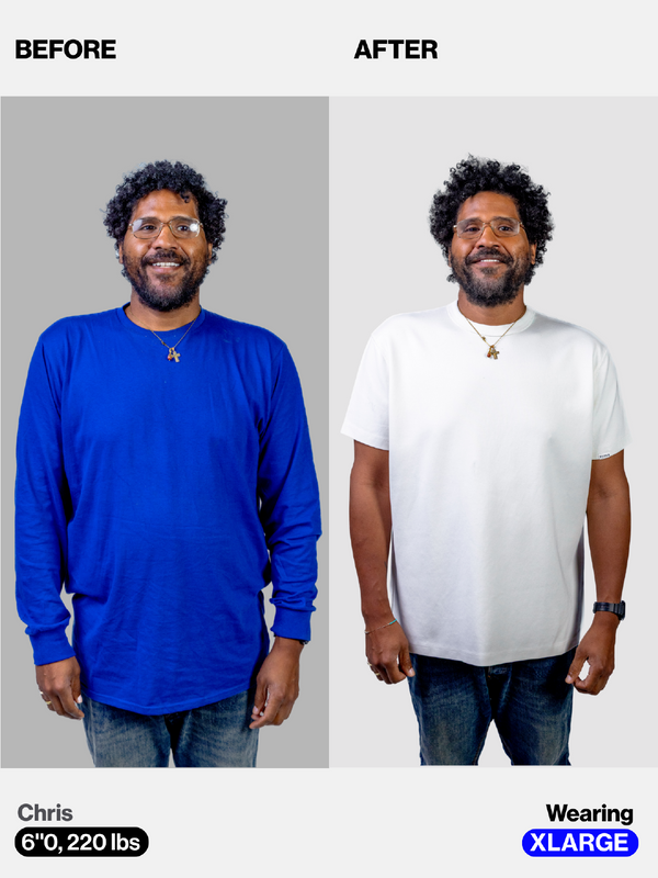 TGTHR tee on Chris - 6'0, 220 lbs, XL