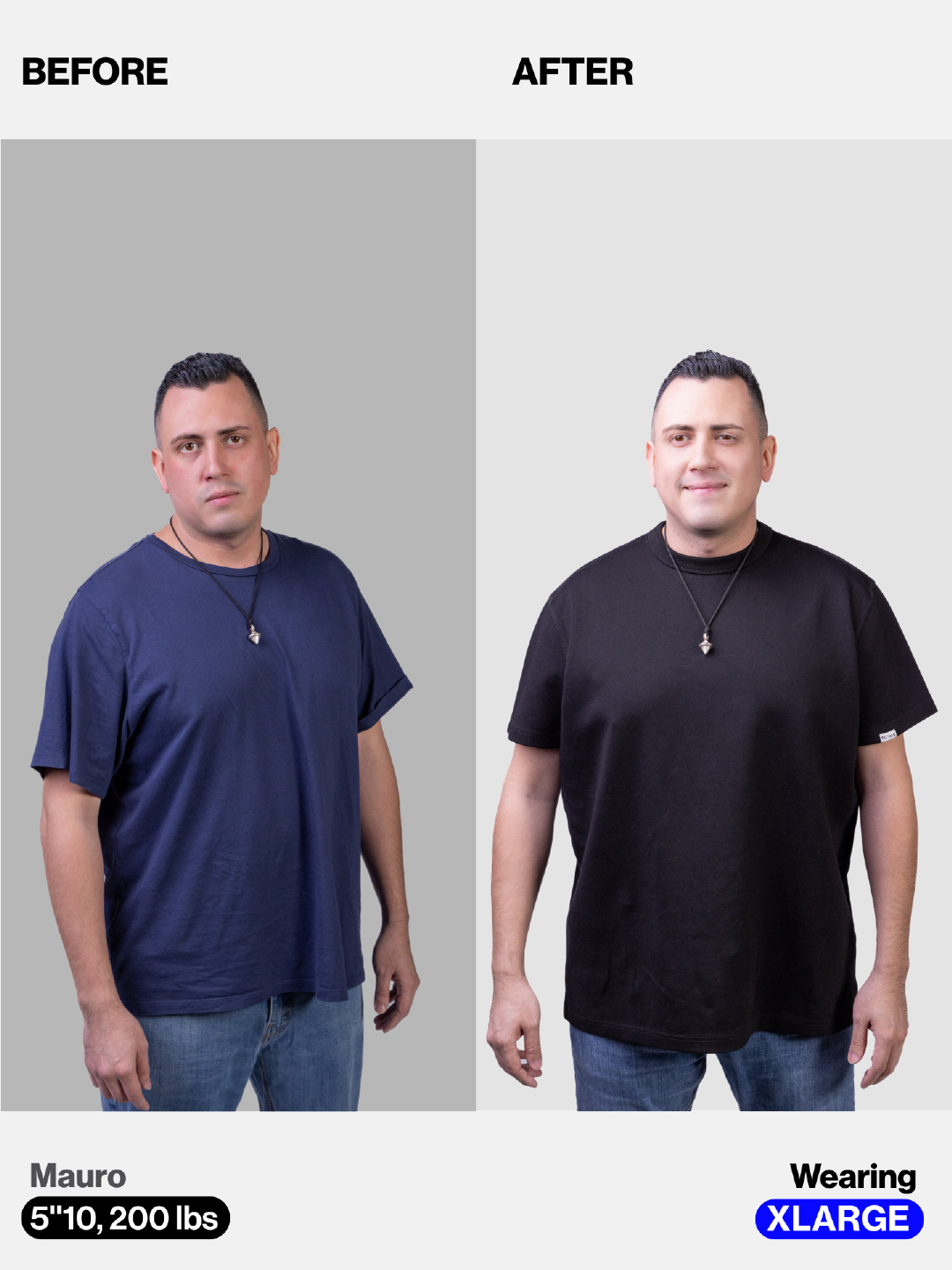 Before / After comparison