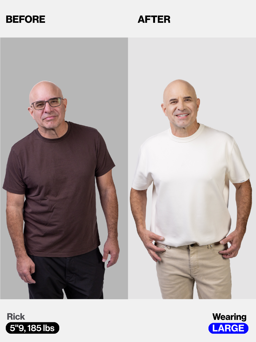 Before / After comparison