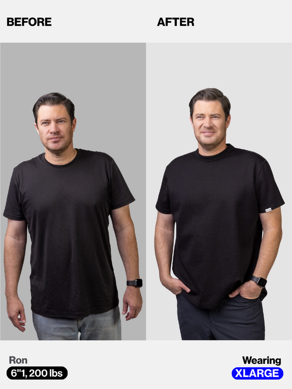 TGTHR tee on Ron - 6'1, 200 lbs, XL